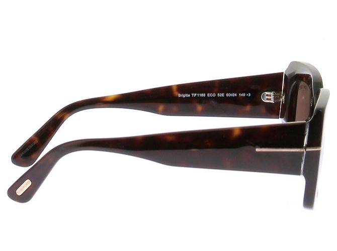 Tom Ford Rechteckige Brille Schildpatt Braun - Ansicht 4