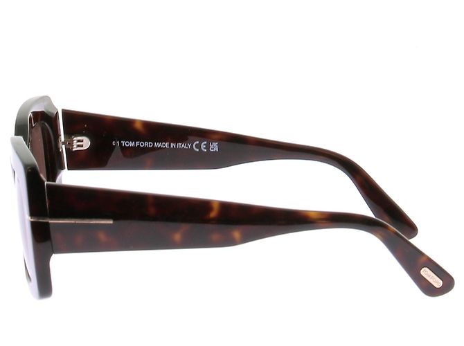 Tom Ford Rechteckige Brille Schildpatt Braun - Ansicht 5