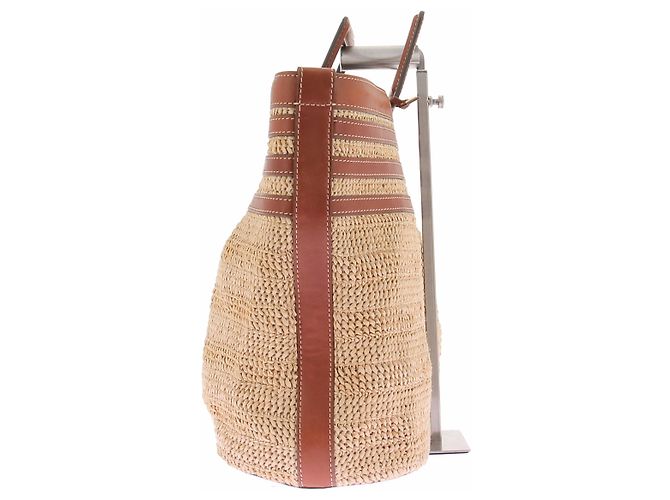 Delvaux Tote "D to D" in rafia Beige - vista 3