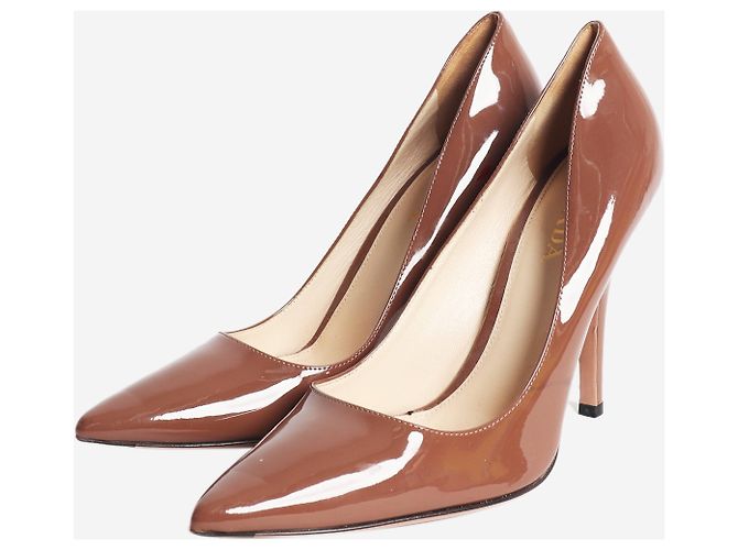Prada Braune Lackpumps - Größe EU 39 (UK 6) - Ansicht 2