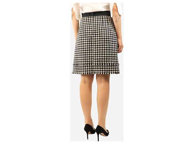Dolce & Gabbana Falda de pata de gallo en blanco y negro - talla UK 12 - vista 3