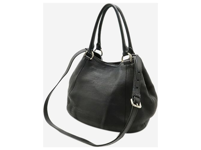 Prada Borsa 2way in pelle Vitello Daino nera Nero - vista 2