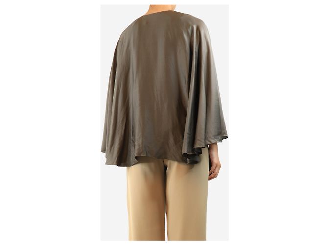 Lanvin Graue Seiden-Cape-Bluse - Größe UK 8 - Ansicht 2