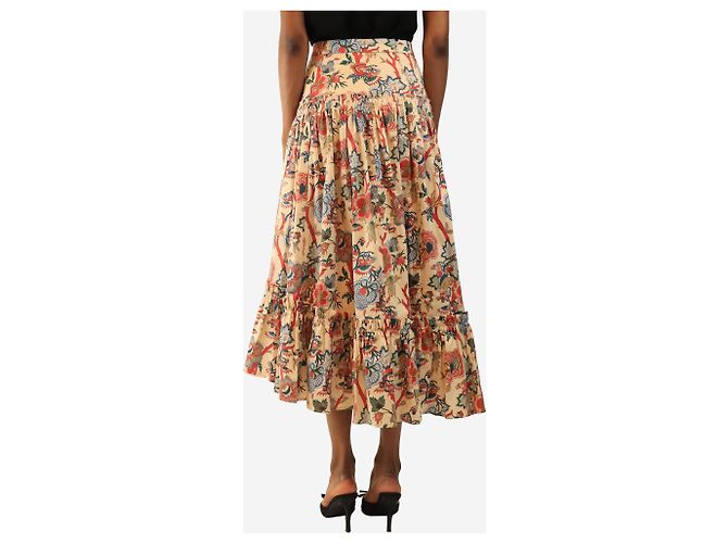 Autre Marque Falda midi estampada neutra - talla UK 6 - vista 3