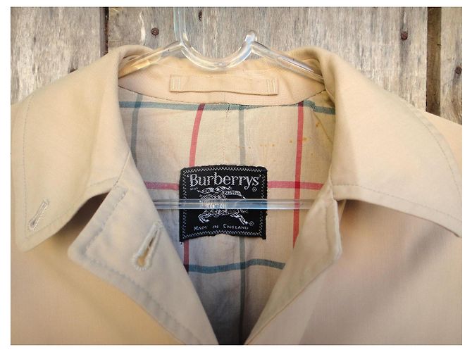 Impermeable Burberrys Beige de Gabardina - vista 3