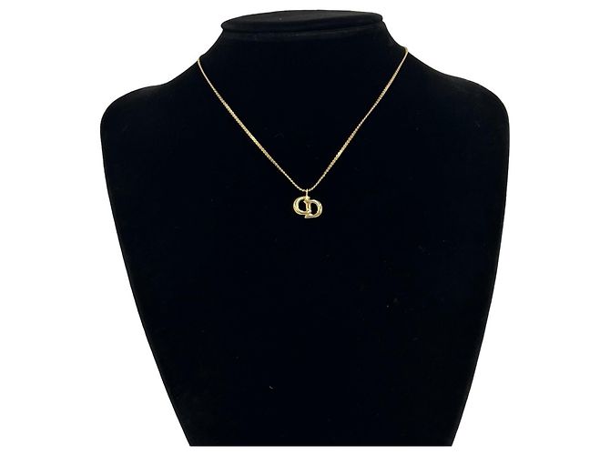 Collana Christian Dior Vintage CD Logo D'oro - vista 2