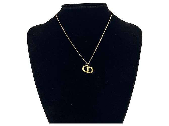 Collana Christian Dior Vintage CD Logo D'oro - vista 2