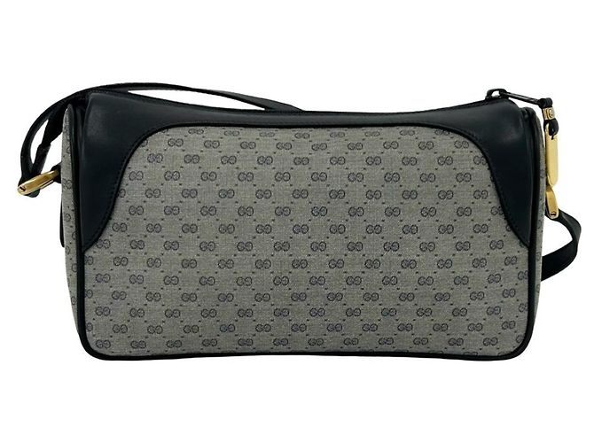 Borsa a tracolla in pelle blu navy Gucci - vista 3