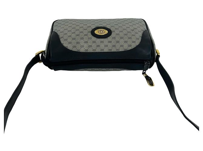 Borsa a tracolla in pelle blu navy Gucci - vista 4