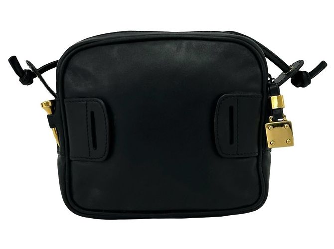 Loewe Vintage Anagram Logo Leder Mini Schultertasche Schwarz - Ansicht 3