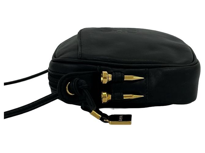 Loewe Vintage Anagram Logo Leder Mini Schultertasche Schwarz - Ansicht 5