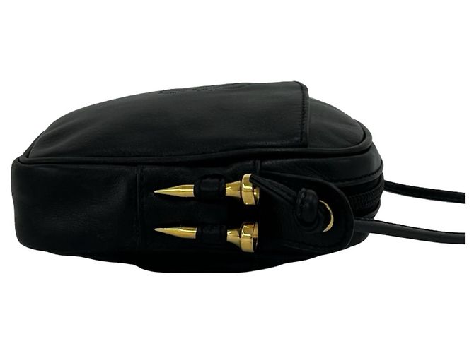 Loewe Vintage Anagram Logo Leder Mini Schultertasche Schwarz - Ansicht 6