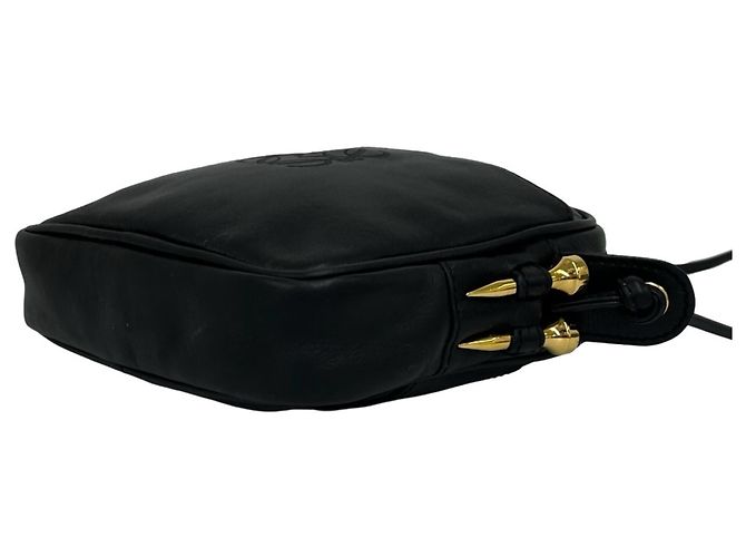 Loewe Vintage Anagram Logo Leder Mini Schultertasche Schwarz - Ansicht 8