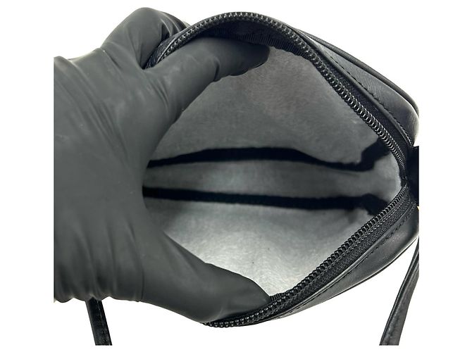 Loewe Vintage Anagram Logo Leder Mini Schultertasche Schwarz - Ansicht 9