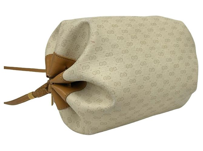 Borsa a tracolla in pelle Micro GG Gucci Marrone Beige - vista 5