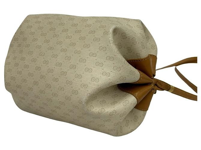 Borsa a tracolla in pelle Micro GG Gucci Marrone Beige - vista 6