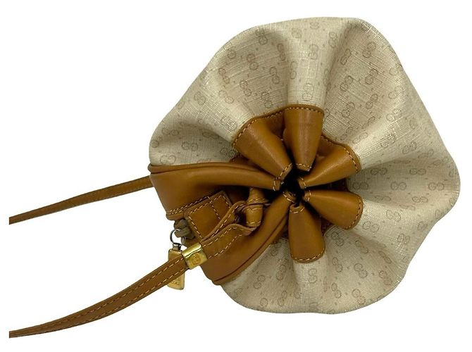Borsa a tracolla in pelle Micro GG Gucci Marrone Beige - vista 7