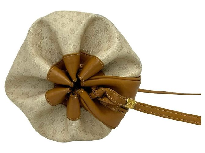 Borsa a tracolla in pelle Micro GG Gucci Marrone Beige - vista 8