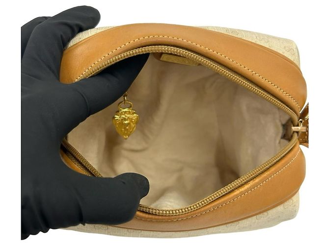 Borsa a tracolla in pelle Micro GG Gucci Marrone Beige - vista 9