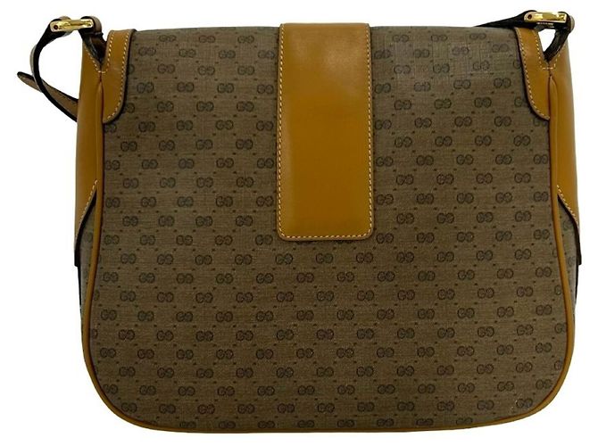 Borsa a tracolla Gucci in pelle marrone - vista 3