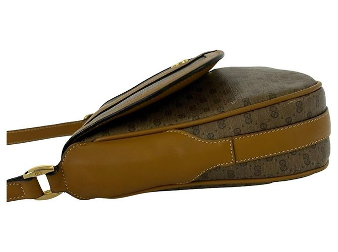 Borsa a tracolla Gucci in pelle marrone - vista 5