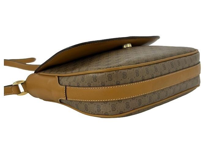 Borsa a tracolla Gucci in pelle marrone - vista 7