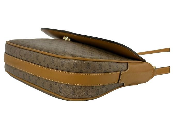 Borsa a tracolla Gucci in pelle marrone - vista 8