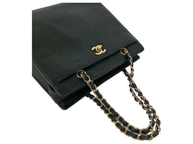 Chanel Vintage Coco Mark Handtasche Grün - Ansicht 4