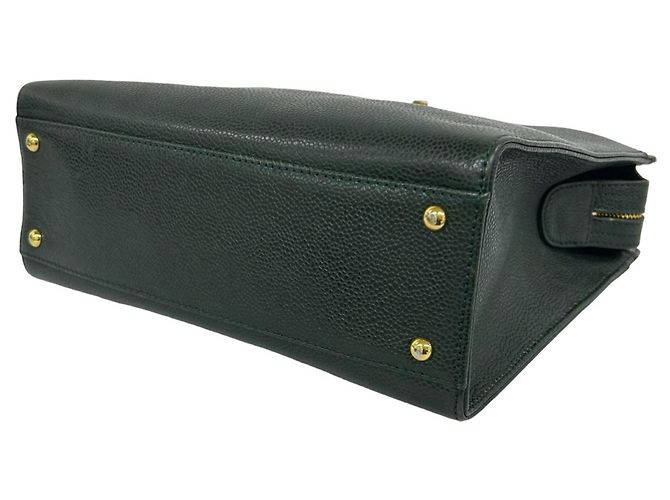 Chanel Vintage Coco Mark Handtasche Grün - Ansicht 8