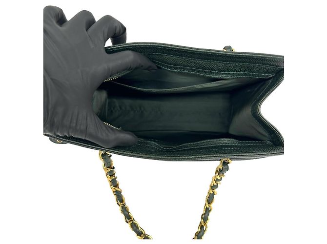 Chanel Vintage Coco Mark Handtasche Grün - Ansicht 9