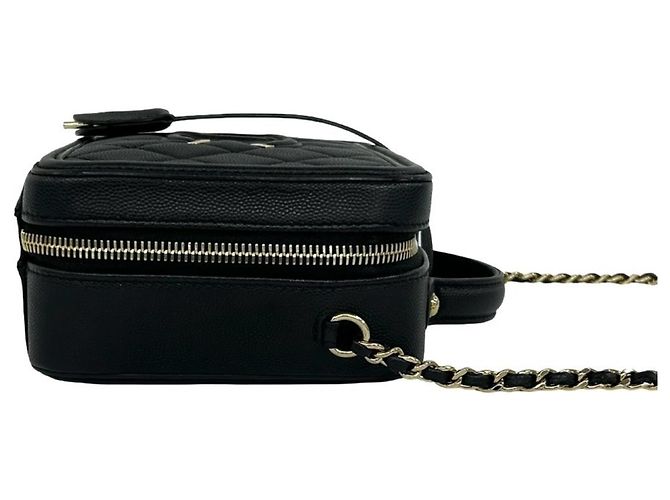 Borsa Chanel CC Filigree Matelassé Caviar Skin Nero - vista 6