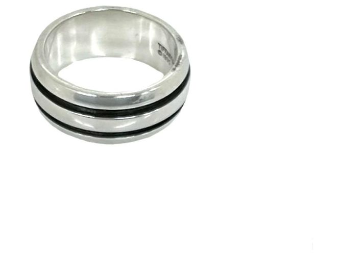 Tiffany & Co Anello Tiffany Grooved Double Line in Argento 925 - vista 4