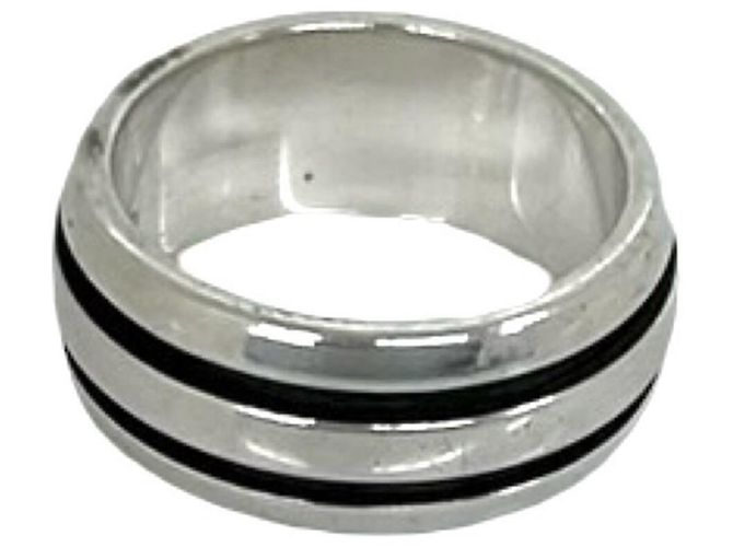 Tiffany & Co Anello Tiffany Grooved Double Line in Argento 925 - vista 5