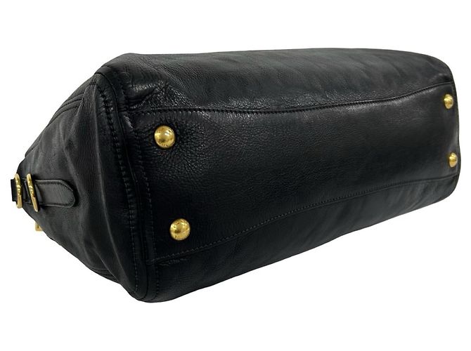 Borsa Boston in pelle Prada Nero - vista 7