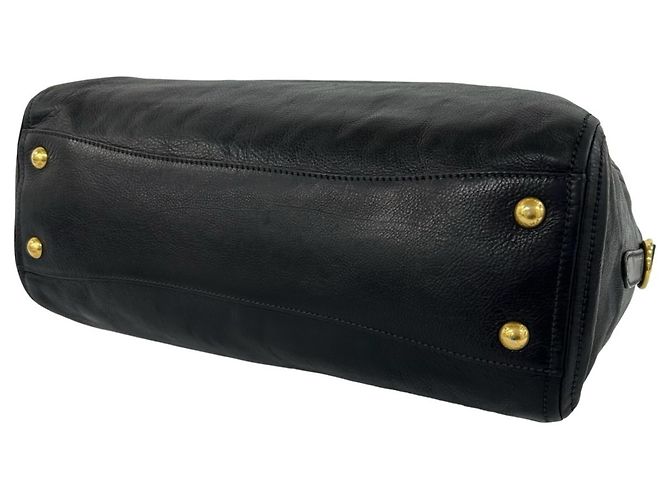 Borsa Boston in pelle Prada Nero - vista 8