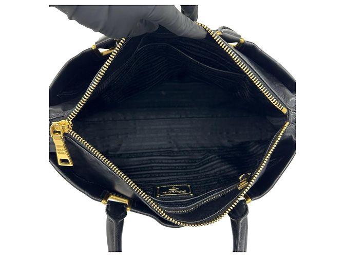 Borsa Boston in pelle Prada Nero - vista 9