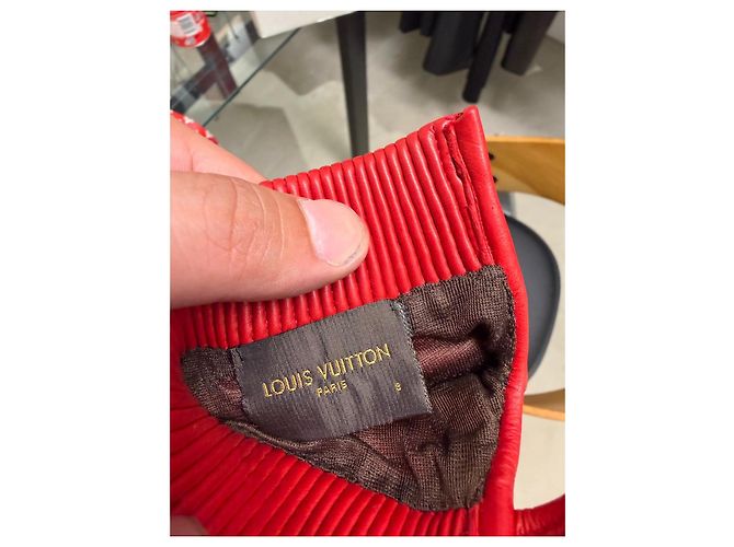 Louis Vuitton x Supreme Monogram Lederhandschuhe Rot Monogramm - Ansicht 4