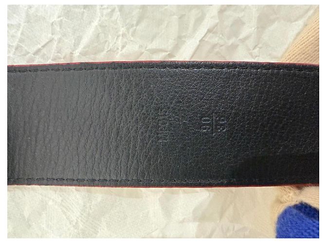 Louis Vuitton x Supreme Monogram Gürtel Rot Weiß - Ansicht 4