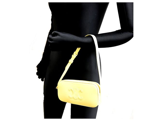Céline Borsa Celine Cuile Triomphe a una spalla Giallo - vista 9