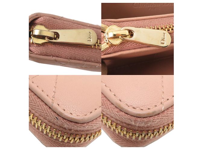 Christian Dior Münzbeutel aus rosa Lammleder - Ansicht 10