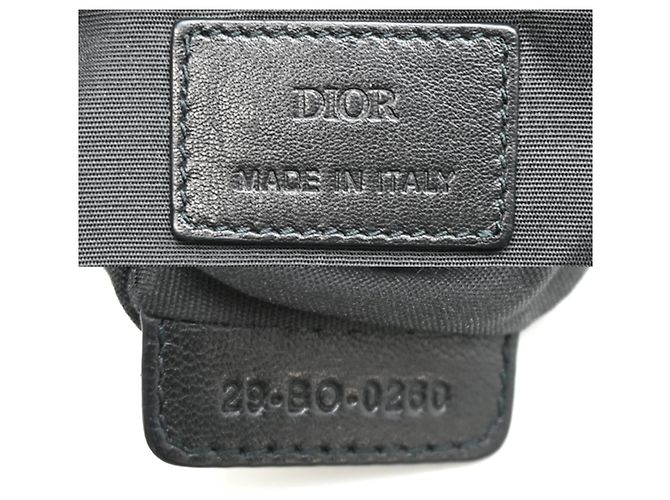 Clutch Christian Dior Dior Oblique Nero Blu - vista 9