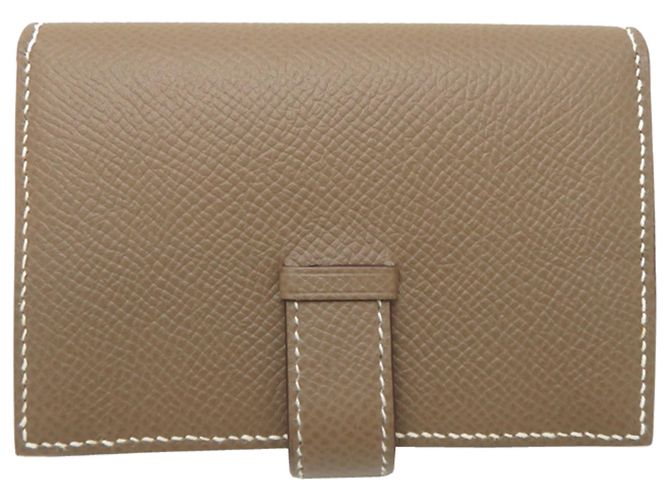 Hermès Hermes Bearn Mini Business Card Holder Taupe - view 2