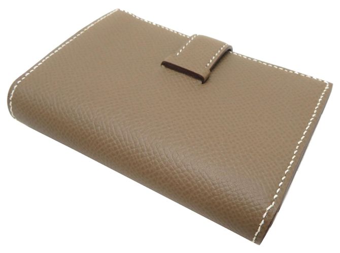 Hermès Hermes Bearn Mini Business Card Holder Taupe - view 4
