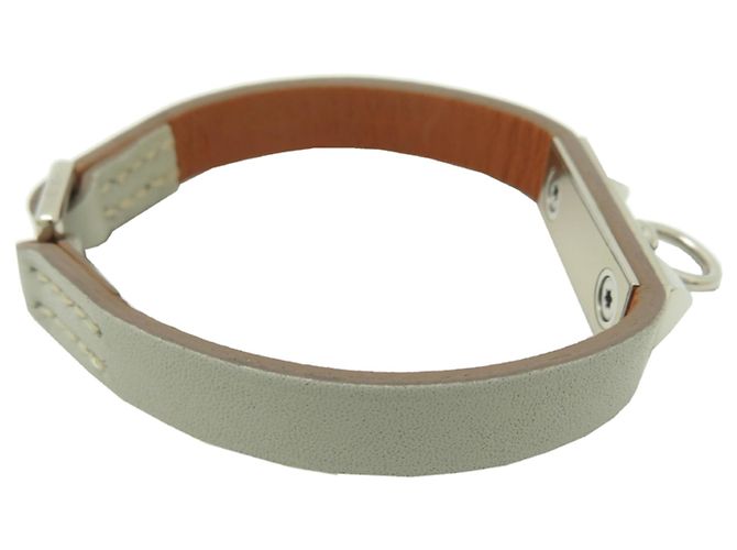 Hermès Pulsera charm Micro Rivale Hermes Castaño - vista 4