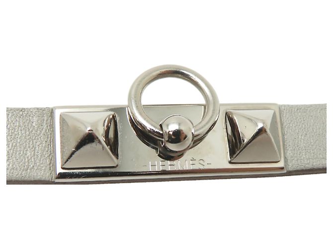 Hermès Pulsera charm Micro Rivale Hermes Castaño - vista 5