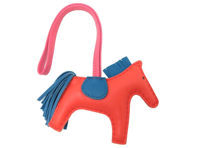 Hermès Charm per borsa Hermes Rodeo PM Rosa Arancione - vista 2