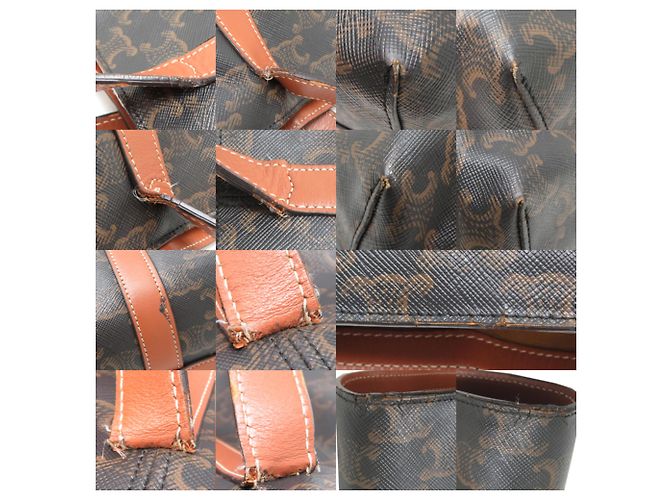 Céline Borsa Tote da donna Celine 194542 Triomphe Marrone - vista 10