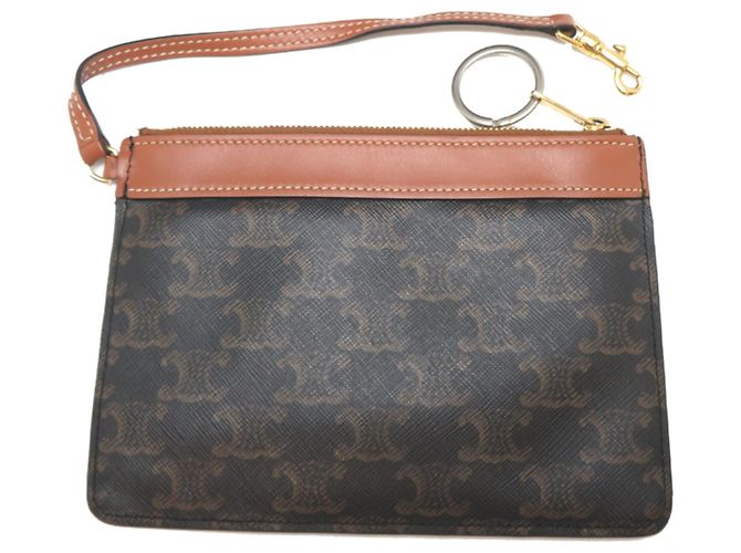 Céline Borsa Tote da donna Celine 194542 Triomphe Marrone - vista 9