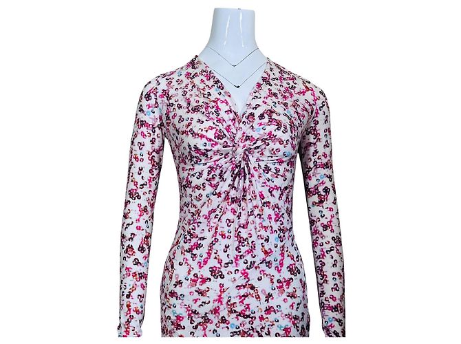 Isabel Marant Etoile Isabel Marant Étoile Jadiya Kleid Pink Weiß Blau Lila - vista 2
