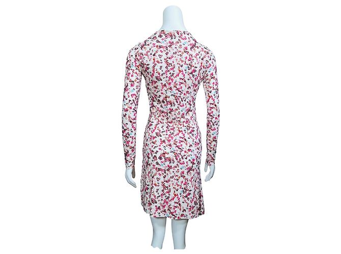 Isabel Marant Etoile Isabel Marant Étoile Jadiya Kleid Pink Weiß Blau Lila - vista 3